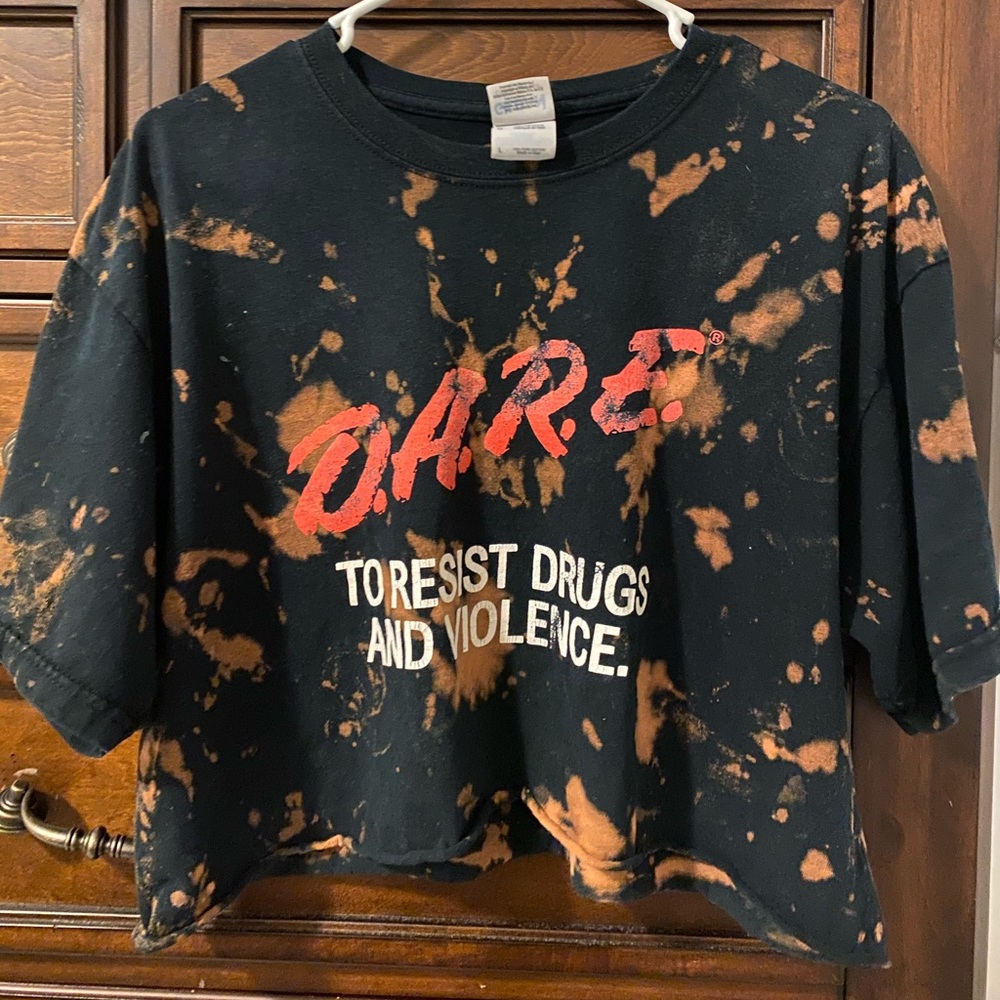 OVERSIZED CROPPED VINTAGE DARE T SHIRT